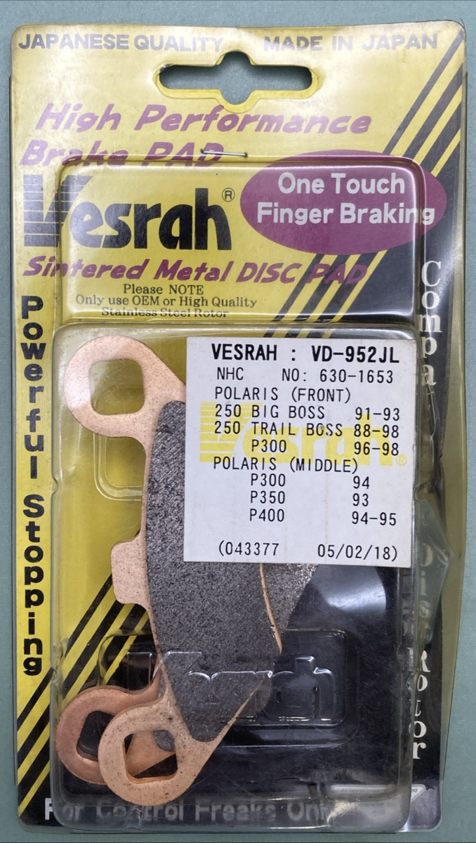 New Genuine Vesrah VD-952JL Brake Pad Set