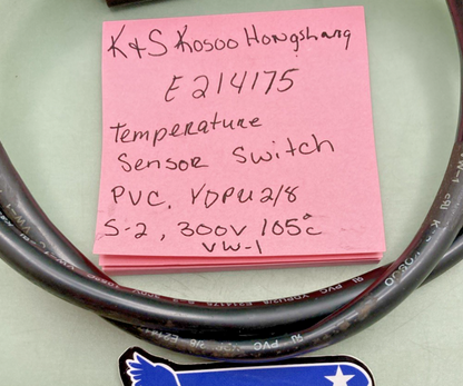 K&S Kosoo Hongshang E214175 Temperature Sensor Switch, PVC YDPU2/8 300v/105c