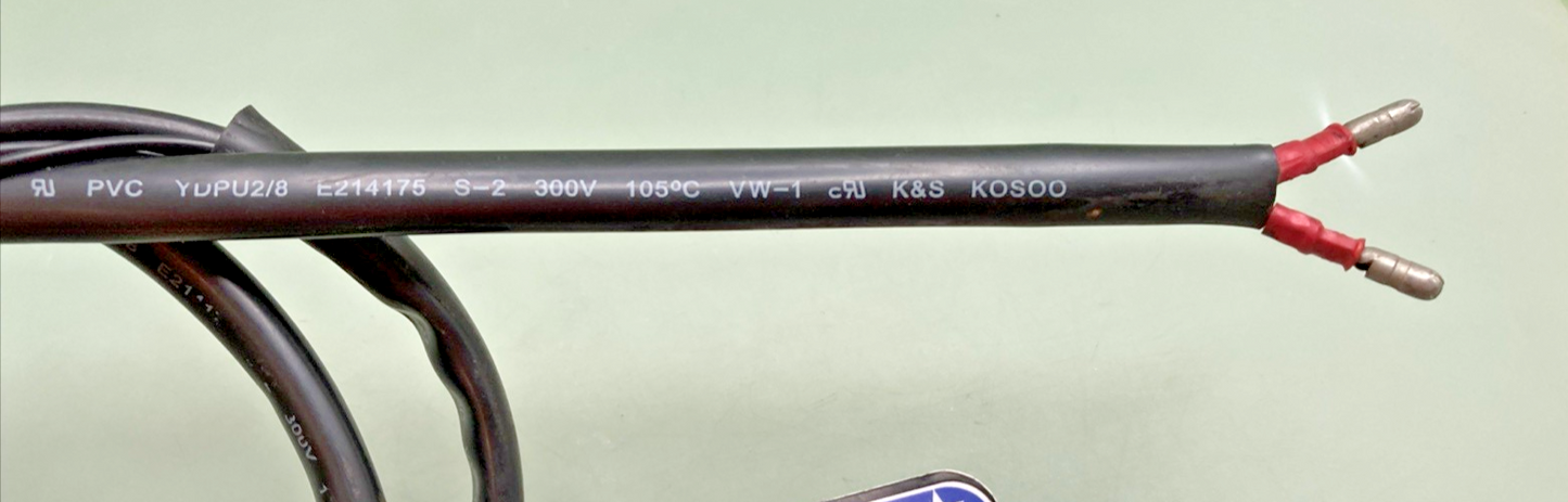K&S Kosoo Hongshang E214175 Temperature Sensor Switch, PVC YDPU2/8 300v/105c