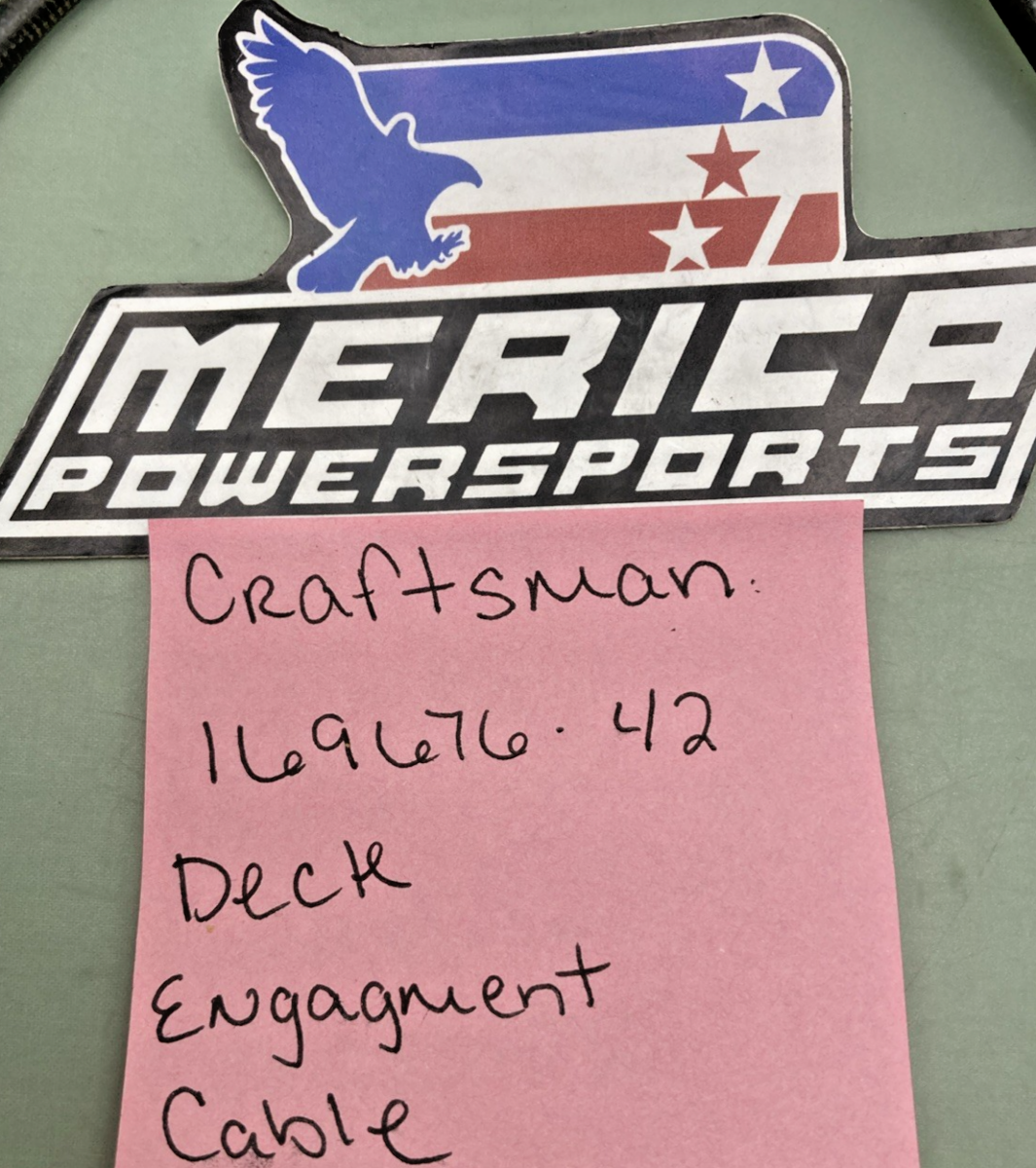 Replaces Craftsman 169676-42 Deck Engagement Cable