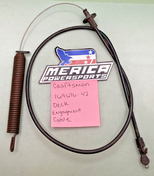 Replaces Craftsman 169676-42 Deck Engagement Cable