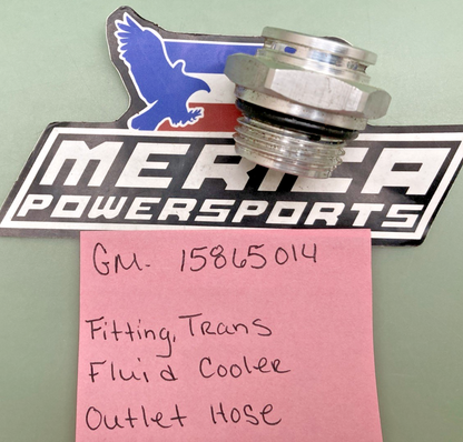 New Replaces GM 15865014 Fitting, Trans Fluid Cooler Outlet Hose
