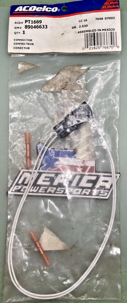 New Genuine ACDelco PT1669 Engine Wiring Harness Connector, GM 89046633