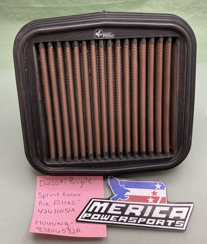 Replaces Ducati 42610451A / 83016582A Panigale Sprint Airbox Air Filter/ Housing