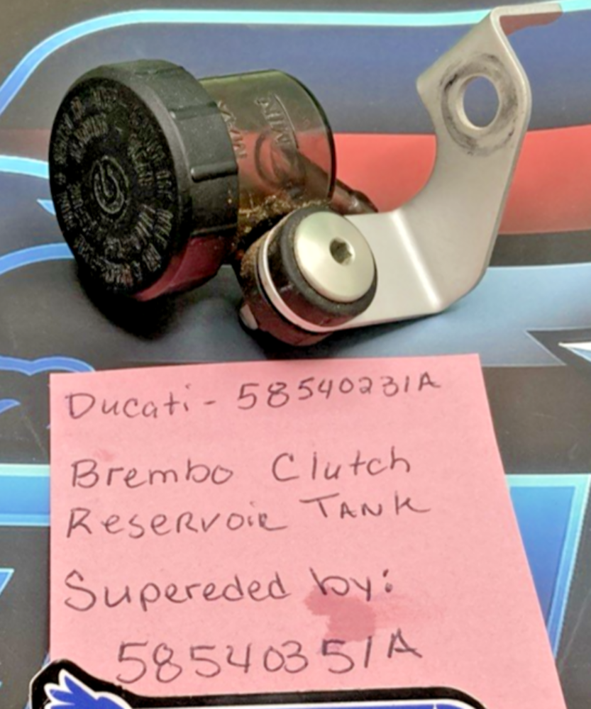 Replaces Ducati 58540231A Brembo Clutch Reservoir Tank (Smoke)