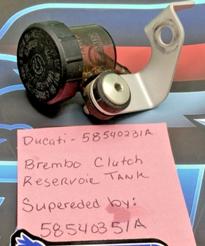 Replaces Ducati 58540231A Brembo Clutch Reservoir Tank (Smoke)