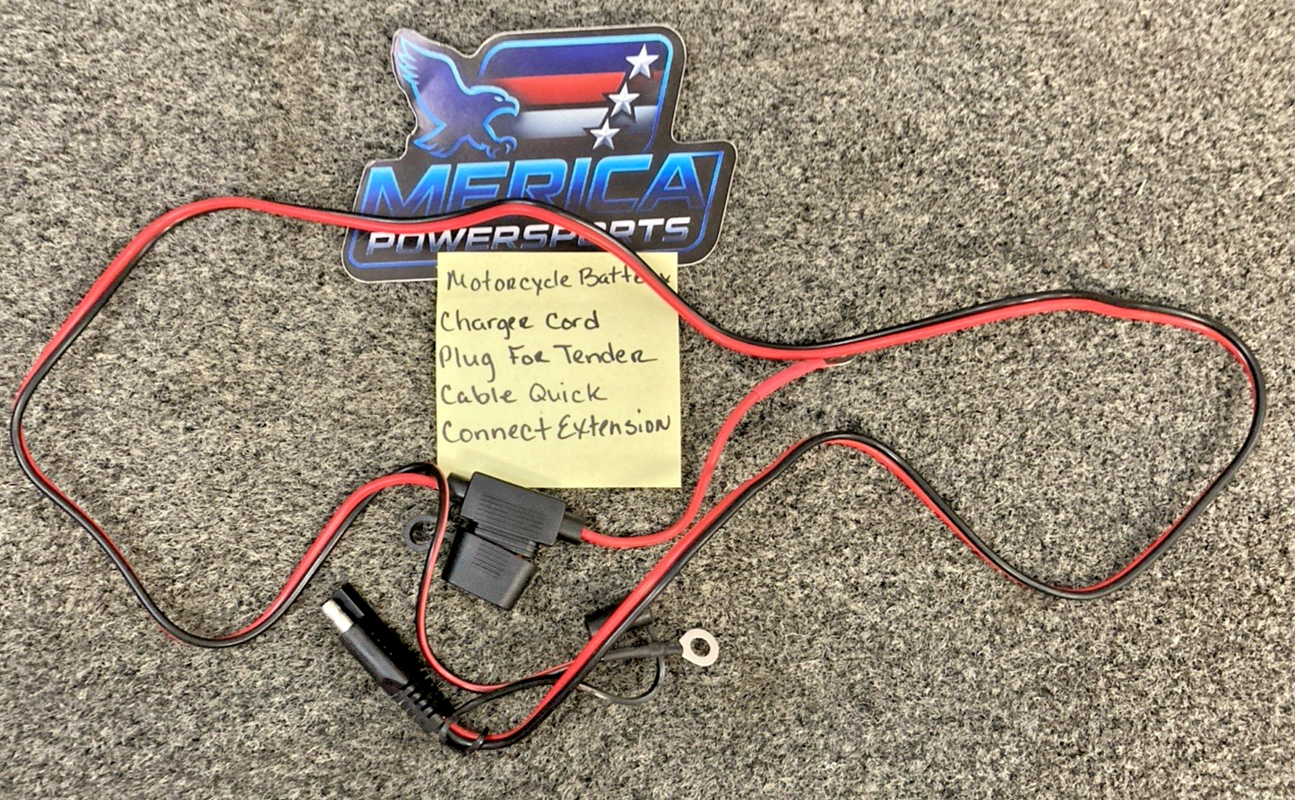 Motorcycle Battery Charger Cord Plug For Tender Cable Quick Connect Extension
