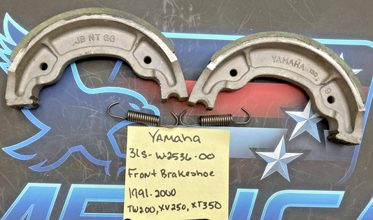 Genuine Yamaha 3LS-W2536-00 Front Brake shoe, Fits: TW200, XV250, XT350