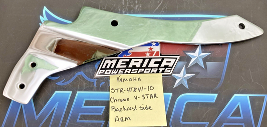 Replaces Yamaha STR-4TR41-10 Chrome V-Star Backrest Side Arm RH (Incomplete kit)