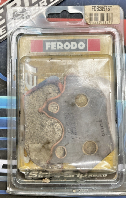 New Genuine Ferodo FDB2097ST BRAKE Pad Set Sinter Front/Rear, Fits: HD 00-03