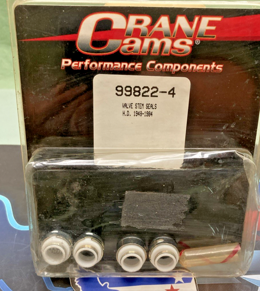 4 PK New Genuine Crane Cams 99822-4 Valve Stem Seals, Fits: H.D. 1948-1984