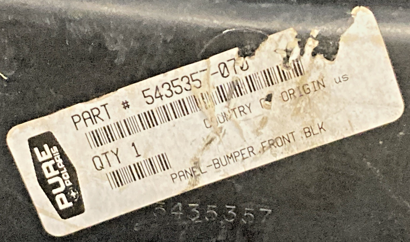 Genuine Polaris 5435357-070 Panel, Bumper, Front