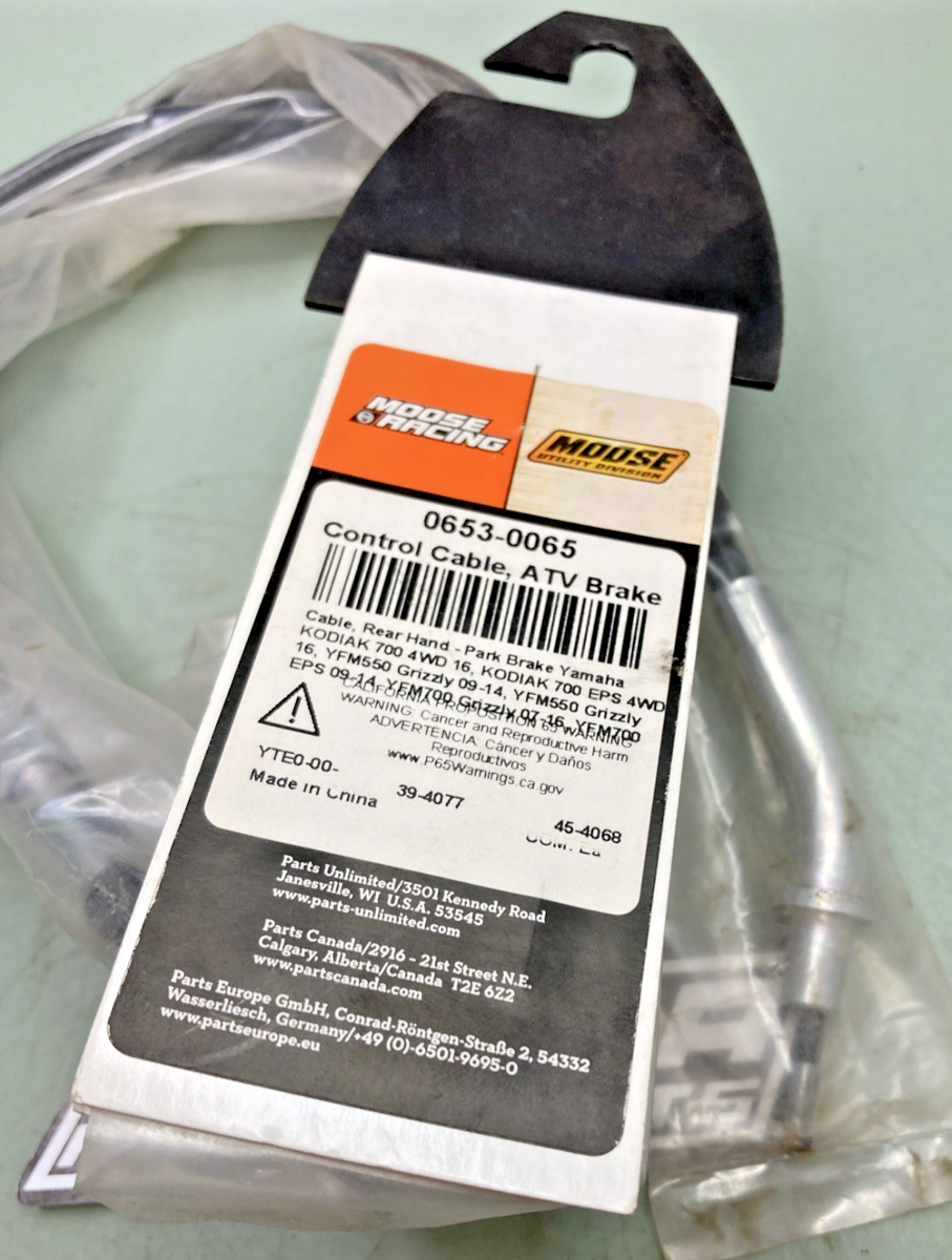 New Genuine Moose Racing 02-0489 Control Cable ATV Brake