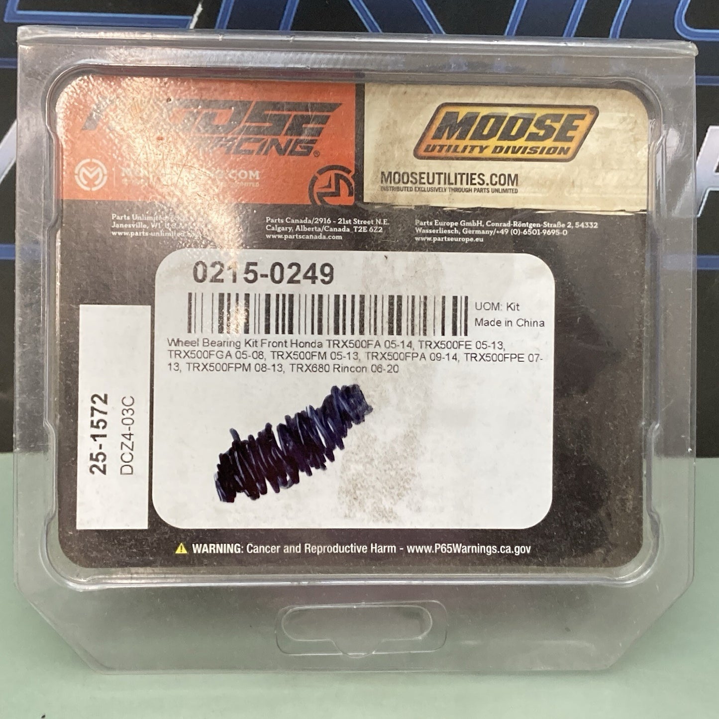 Genuine Moose 0215-0249 Front Wheel Bearing Kit