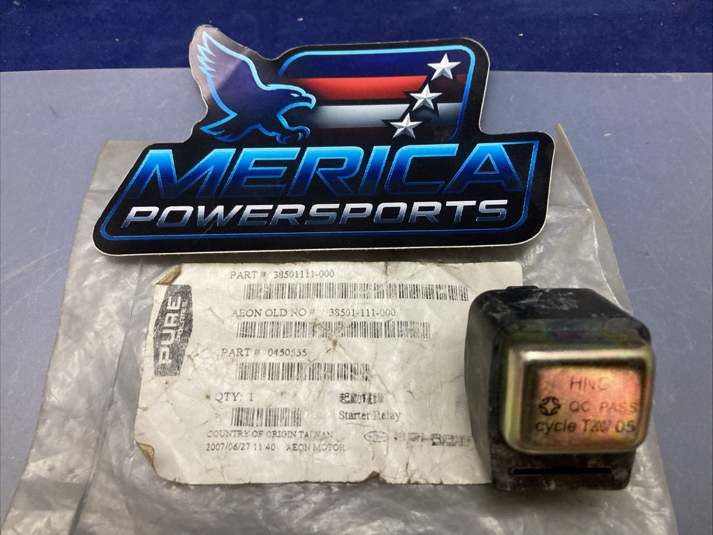 New Genuine Polaris 38501111-000 Starter Relay Replaces 38501-111-000