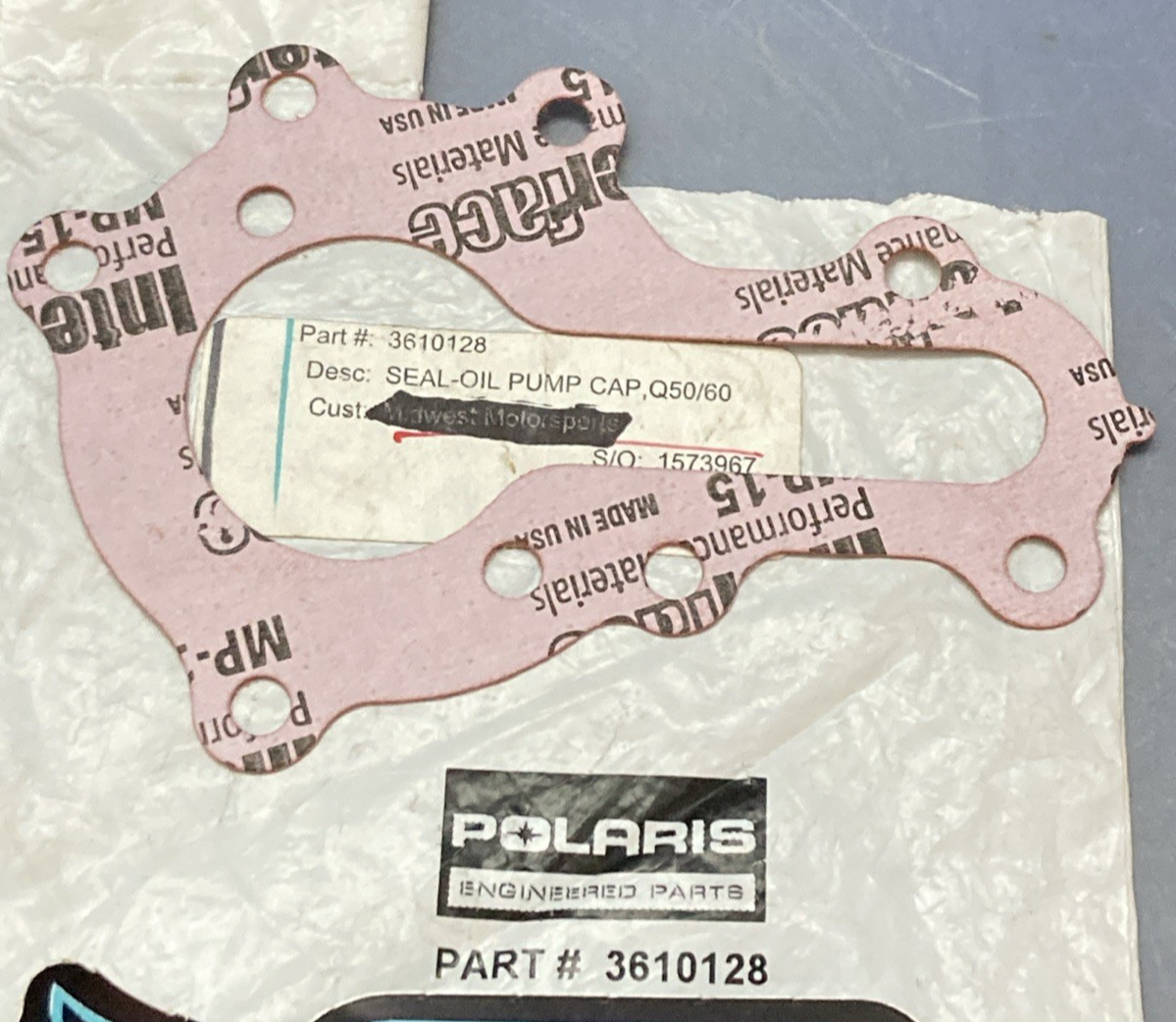 New Genuine Polaris 3610128 Oil Pump Cap Seal