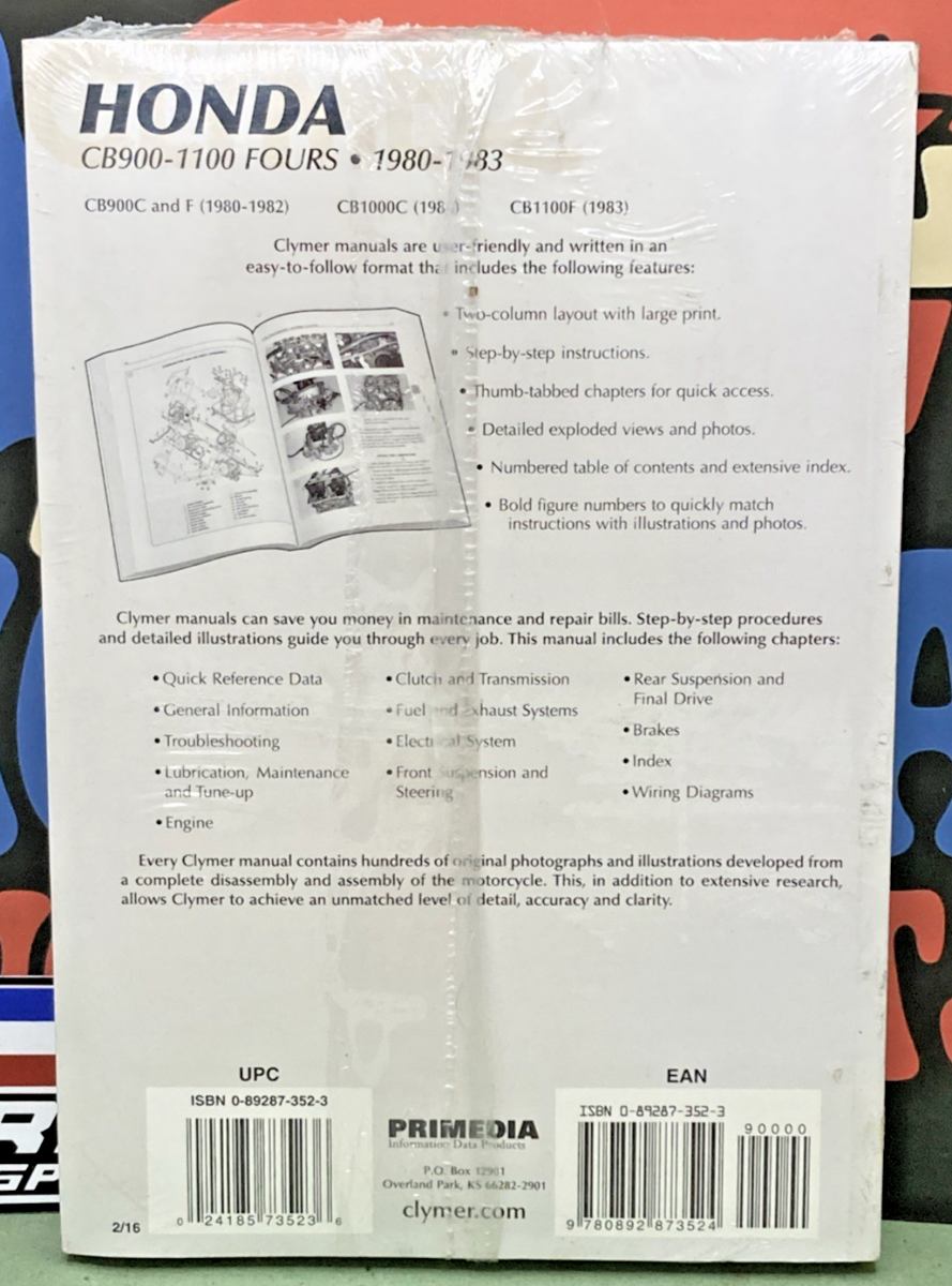 New Genuine Clymer M325 Honda CB900-1100 Fours 1980-1983