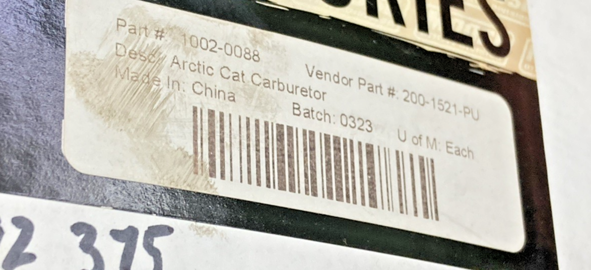 New Genuine Moose Utility Division 1002-0088 Carburetor