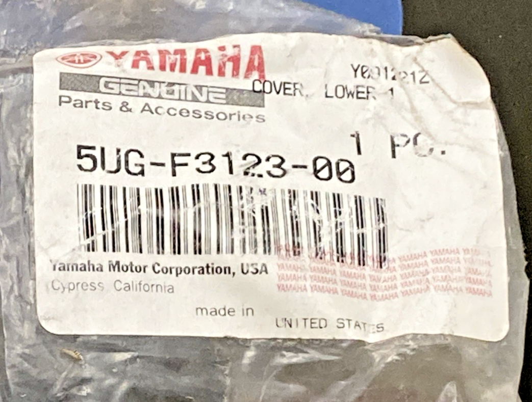 New Genuine Yamaha 5UG-F3123-00 Cover, Under