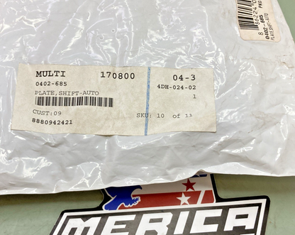 New Replaces Arctic Cat 0402-685 Plate, Shift-Auto