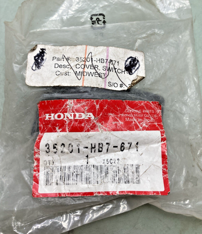 New Genuine Honda 35201-HB7-671 Cover, Switch