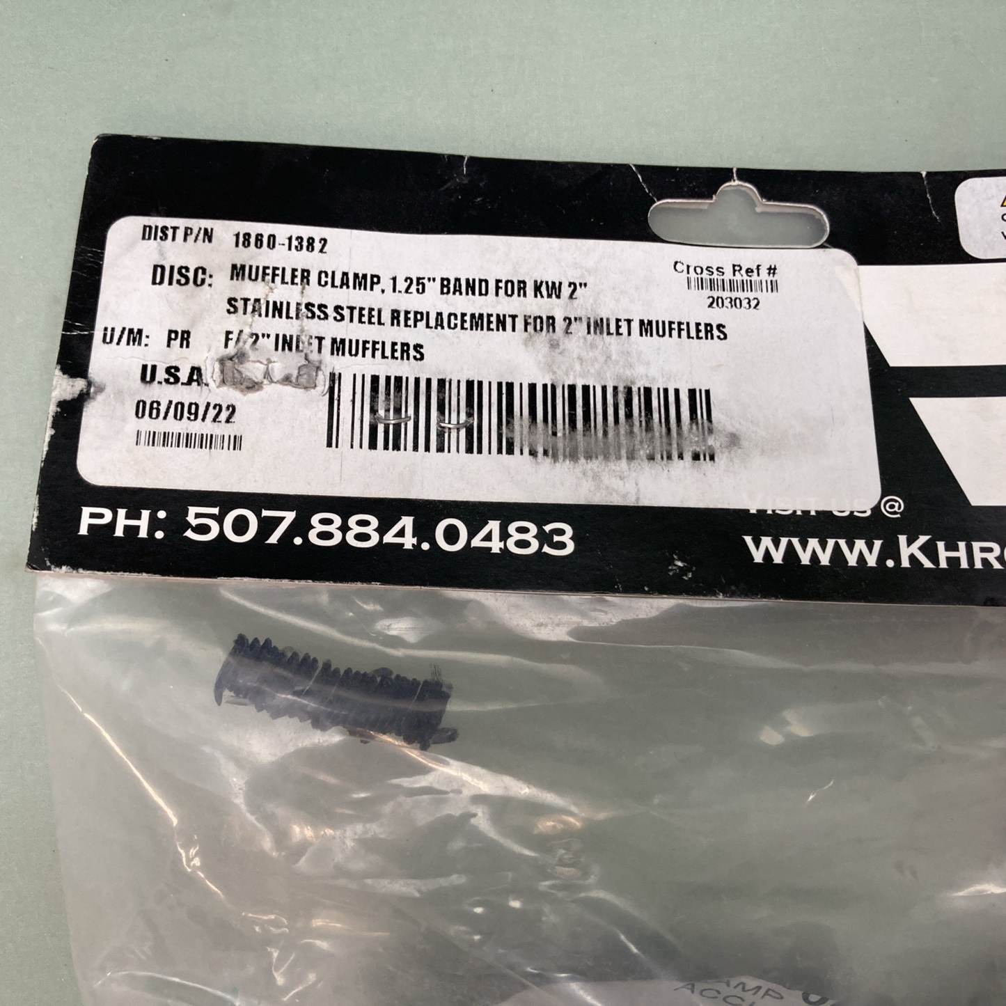 New Genuine Khrome Werks 1860-1382 Muffler Clamp Kit