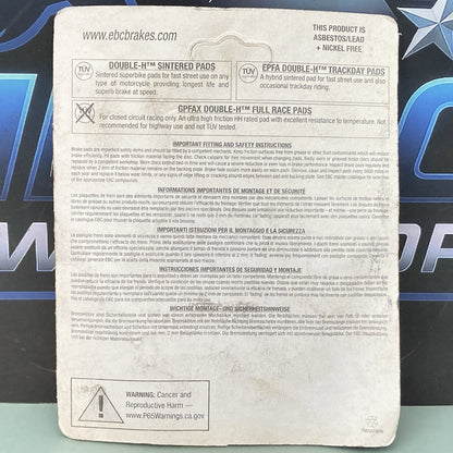 New Genuine EBC Brakes FA319/2HH Double-H Sintered Brakes