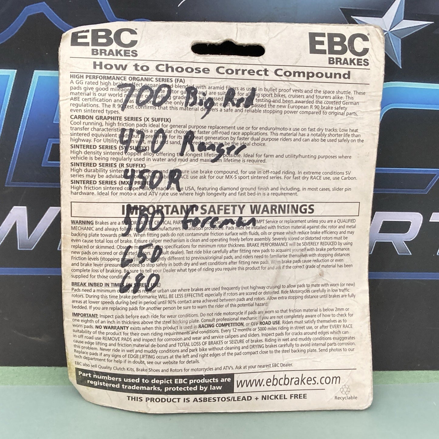 New Genuine EBC Brakes FA373SV High Performance Brake Pads
