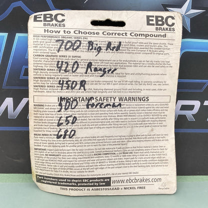 New Genuine EBC Brakes FA373SV High Performance Brake Pads