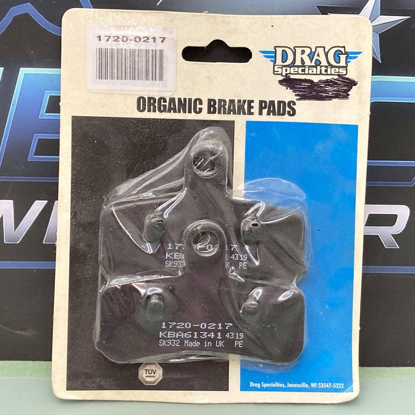 New Genuine Drag Specialties 1720-0217 Organic Brake Pads