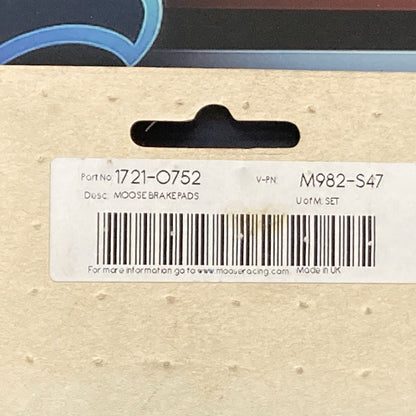 New Genuine Moose Racing 1721-0752 XCR Comp Brake Pads