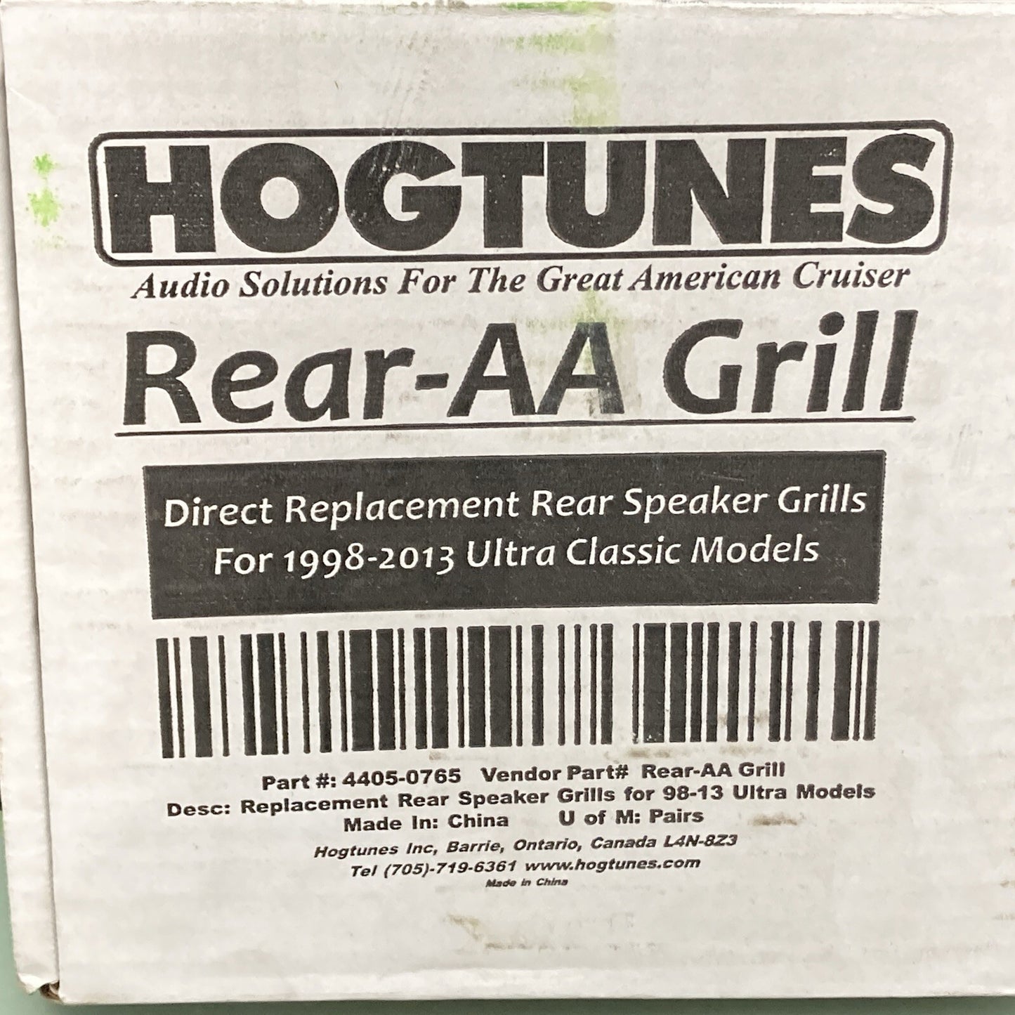 New Genuine Hogtunes 4405-0765 Rear-AA Speaker Grill