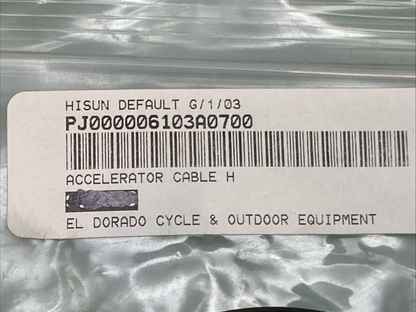 NEW REPLACES HISUN PJ000006103A0700 Accelerator Cable H