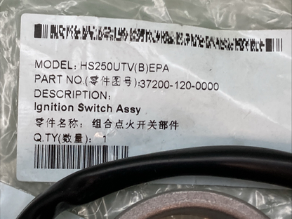 NEW GENUINE HISUN 37200-120-0000 IGNITION SWITCH ASSY