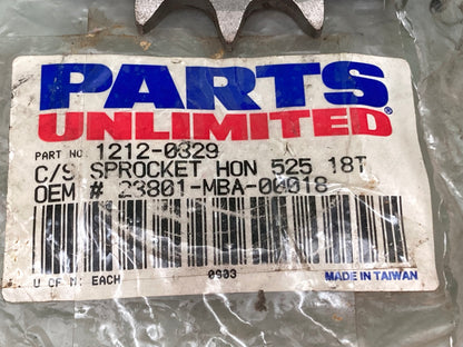 New Genuine Parts Unlimited 1212-0329 Sprocket 18T Honda 23801-MBA-000