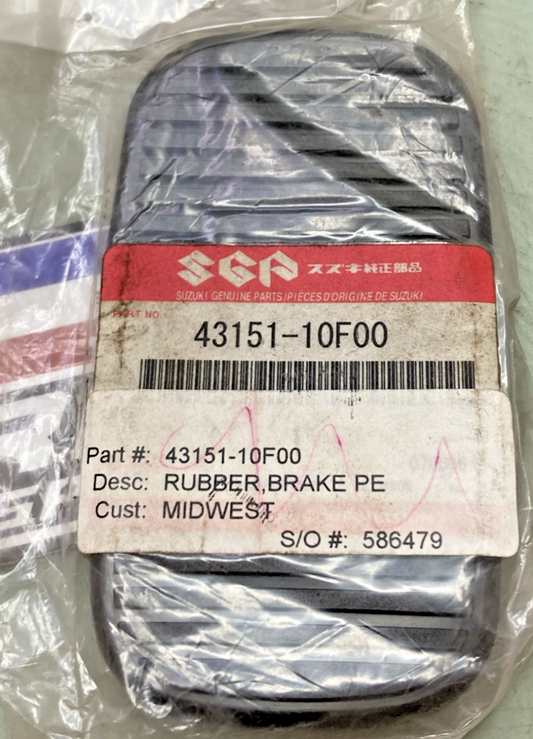 New Genuine Suzuki 43151-10F00 Rubber Pedal Pad
