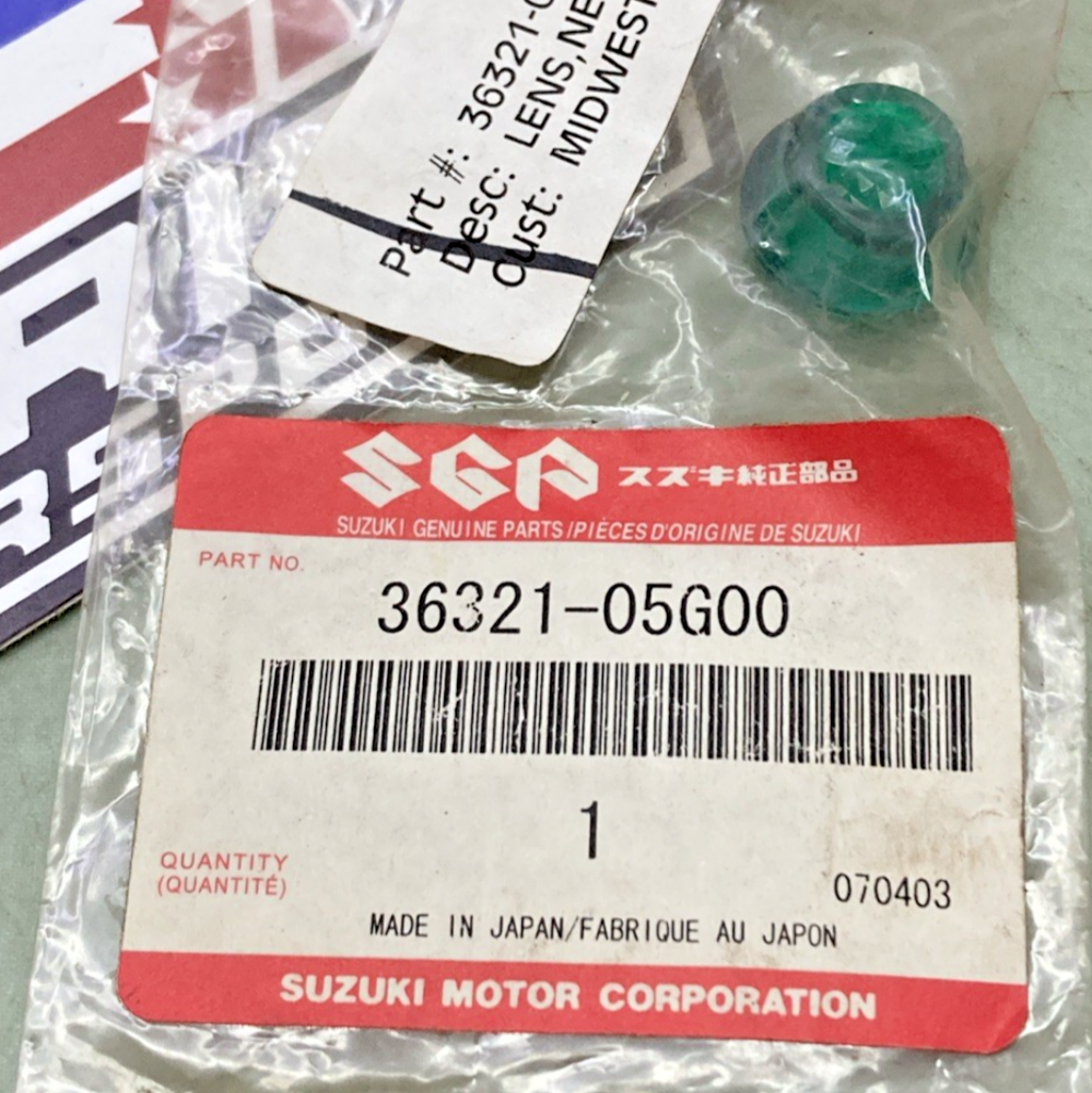 New Genuine Suzuki 36321-05G00 Lens, Neutral, Green