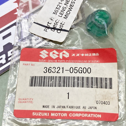 New Genuine Suzuki 36321-05G00 Lens, Neutral, Green
