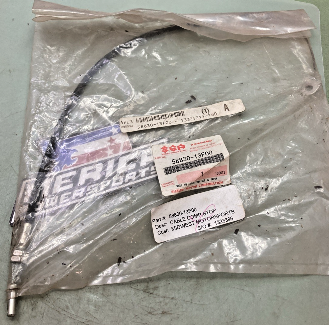 New Genuine Suzuki 58830-13F00 Cable, Stop, Lamp, Switch