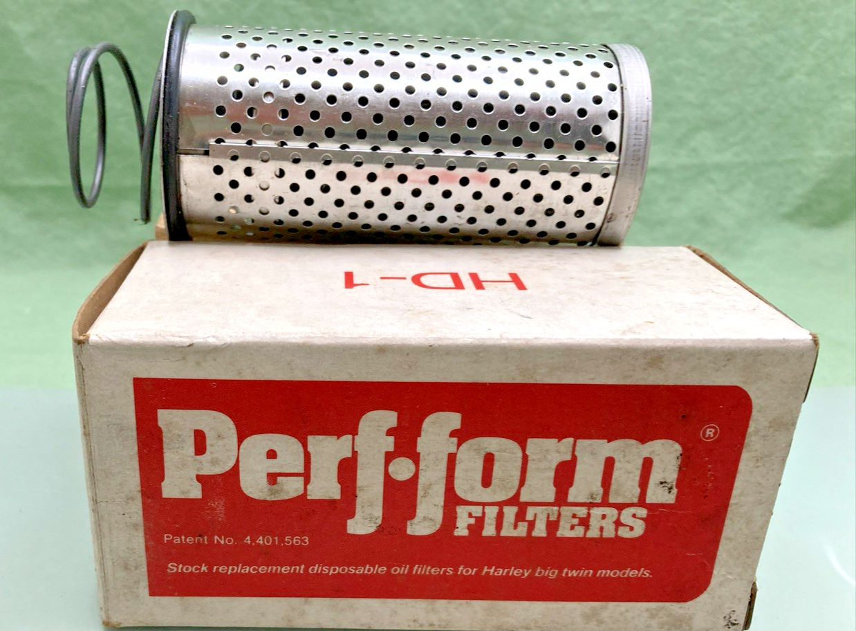 New Genuine Perf-Form HD-1 Oil Filter, Fits Harley Davidson Big Twin Models
