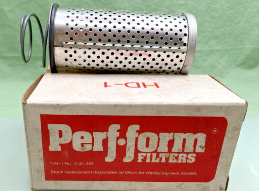 New Genuine Perf-Form HD-1 Oil Filter, Fits Harley Davidson Big Twin Models