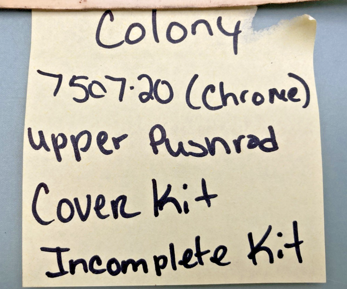 New Colony 7507-20 Chrome Plated Upper Pushrod Cover Kit, Incomplete kit