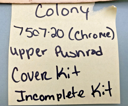 New Colony 7507-20 Chrome Plated Upper Pushrod Cover Kit, Incomplete kit