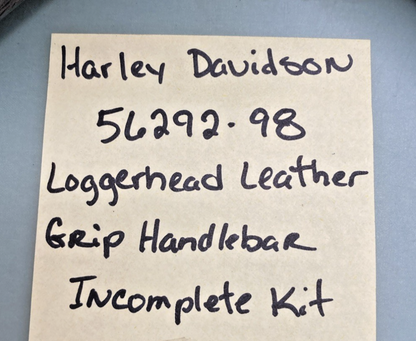 Harley Davidson 56292-98 Loggerhead Leather Grip Handlebar (RH&LT), Incomplete