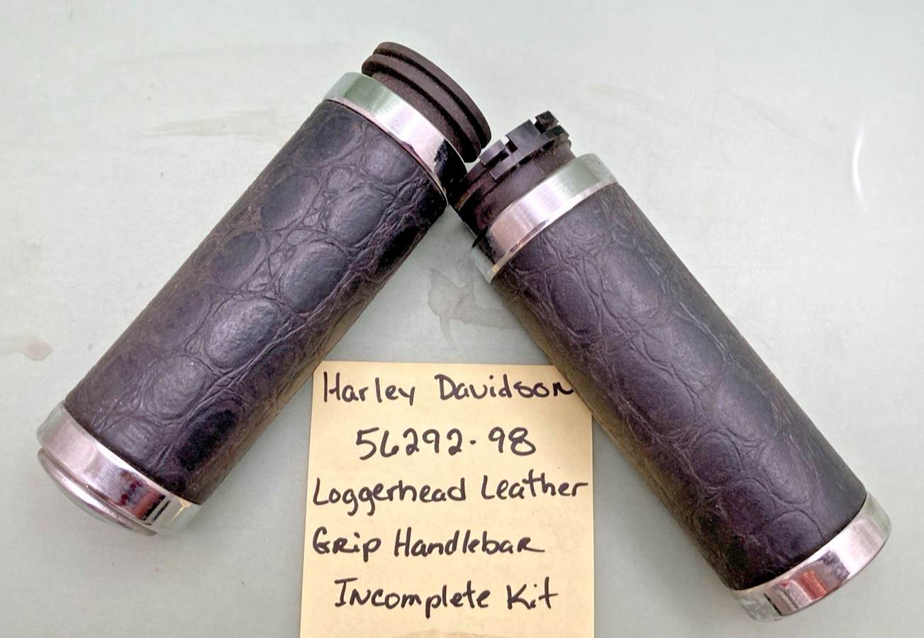 Harley Davidson 56292-98 Loggerhead Leather Grip Handlebar (RH&LT), Incomplete