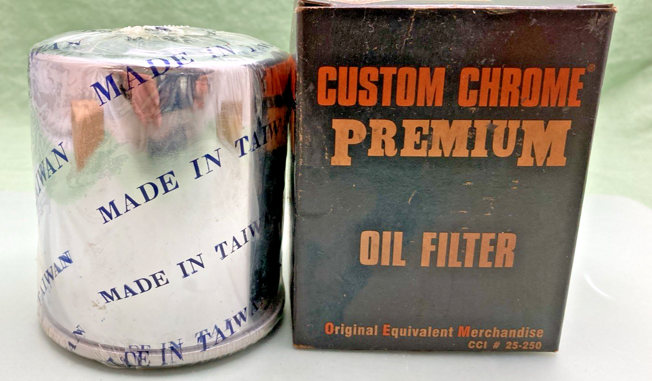 New Genuine Custom Chrome Premium 25-250 Chrome Oil Filter