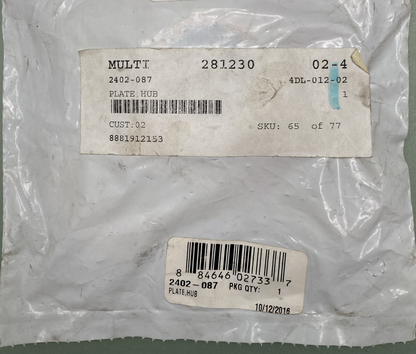 New Replaces Arctic Cat 2402-087 Plate, Hub