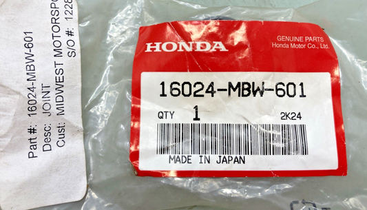 New Genuine Honda 16024-MBW-601 Joint
