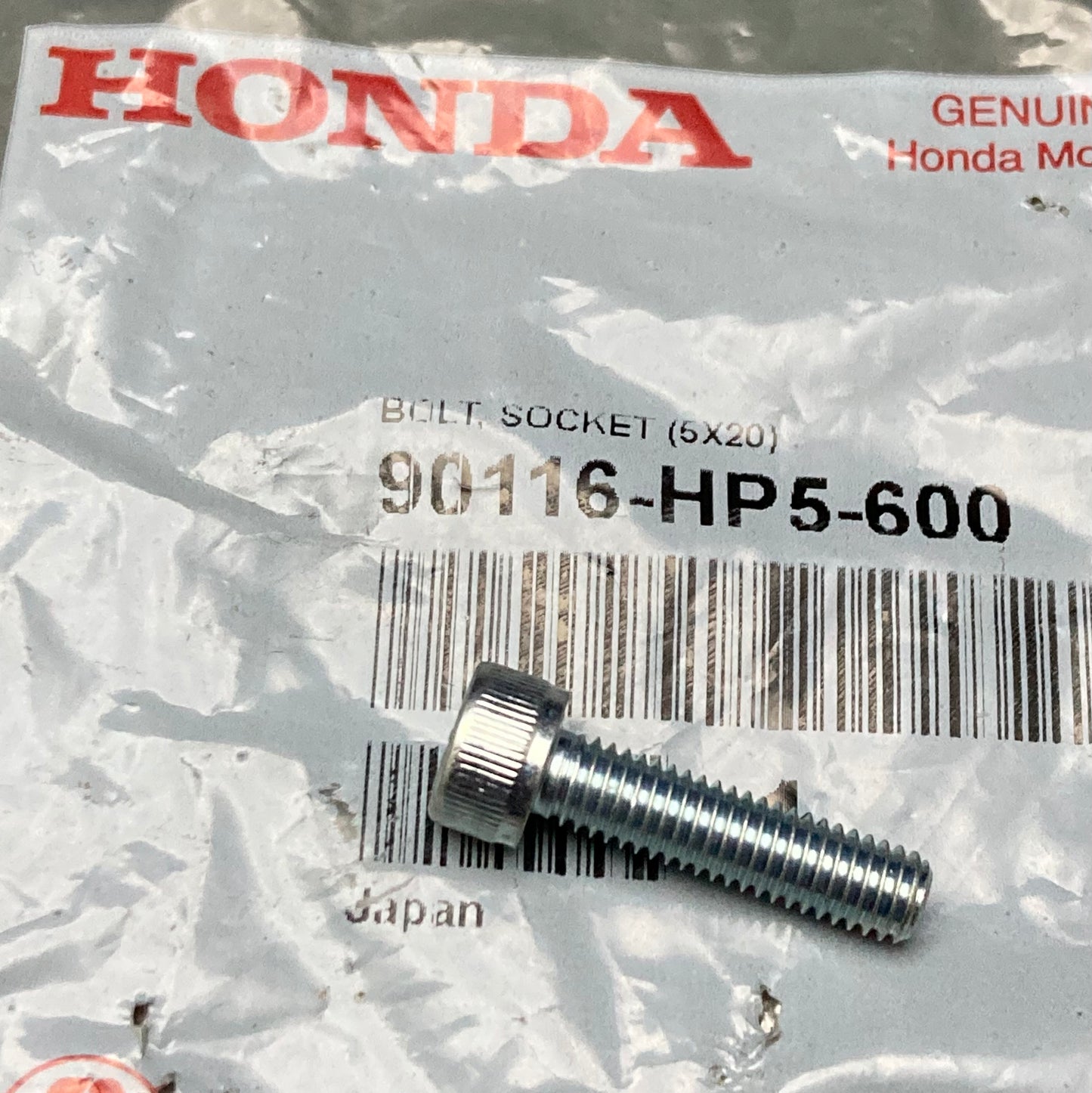 Qty 2 New Genuine Honda 90116-HP5-600 Bolt, Socket