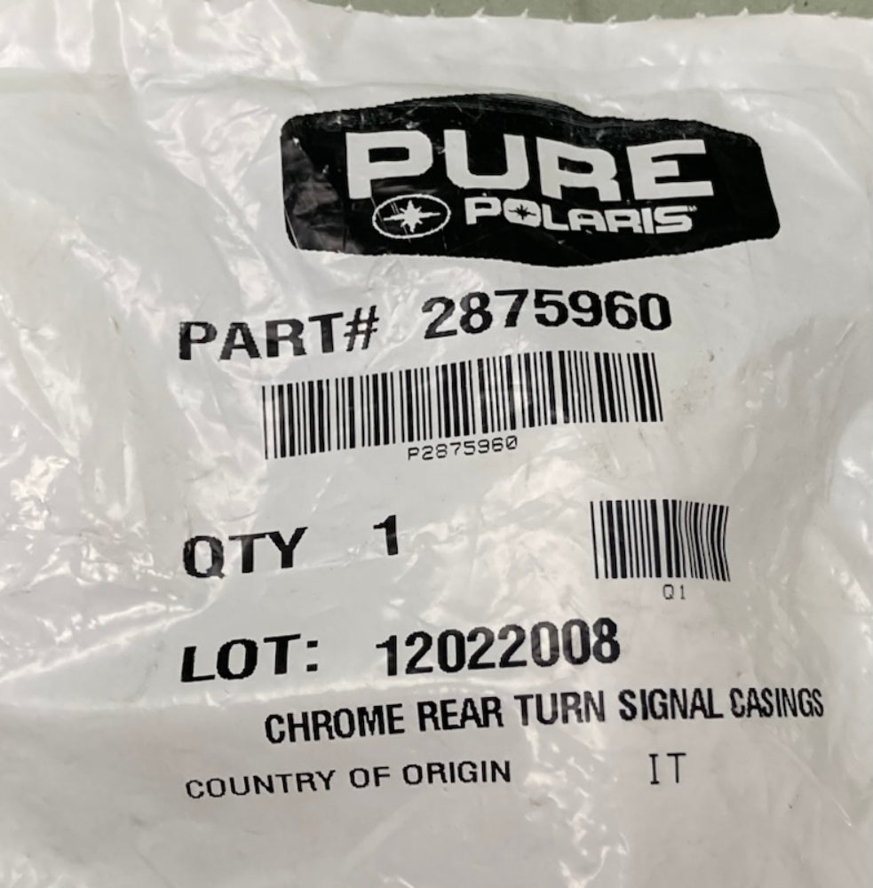 Polaris 2875960 Chrome Rear Turn Signal Casings New Genuine